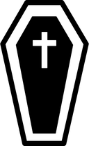 Ikona przedstawiająca trumnę